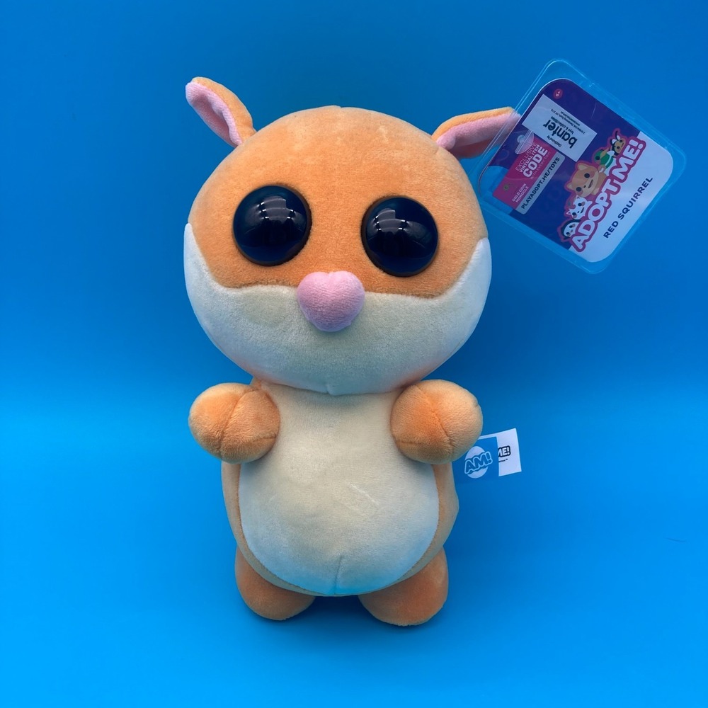 Roblox Adopt Me! Red Squirrel Plush 8" Toy - Unused Virtual Code - EUC